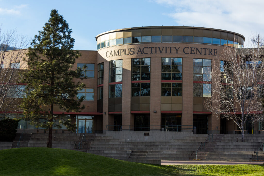 External picture of the Campus Activity Centre at Thompson Rivers University